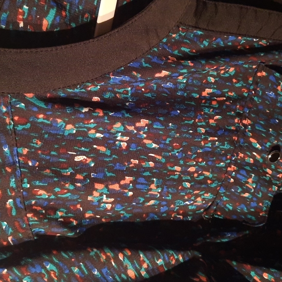 Notations Multi-Color Button Blouse - Picture 3 of 6